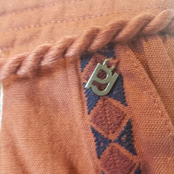 PEPE JEANS Ethnic Design Linen-Blend Shorts NWT - Picture 9 of 16